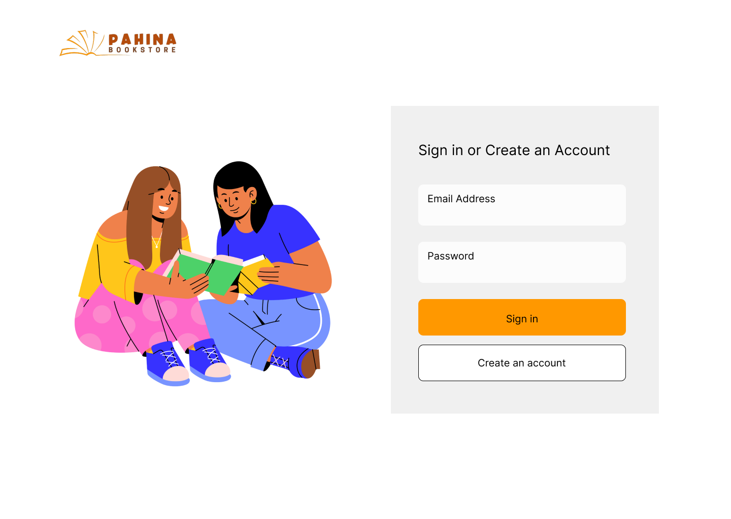 login page